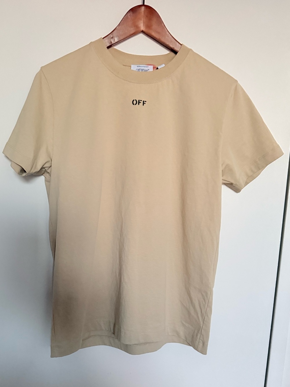 Offwhite Stitch Arrangement Slim T-shirt Size S